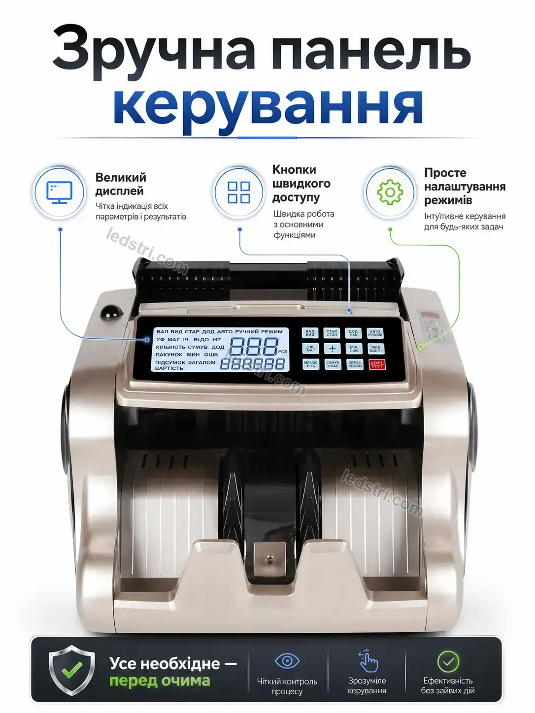 💵 Лічильна машинка для грошей, модель 6600 Rondo Lite Calm - фото