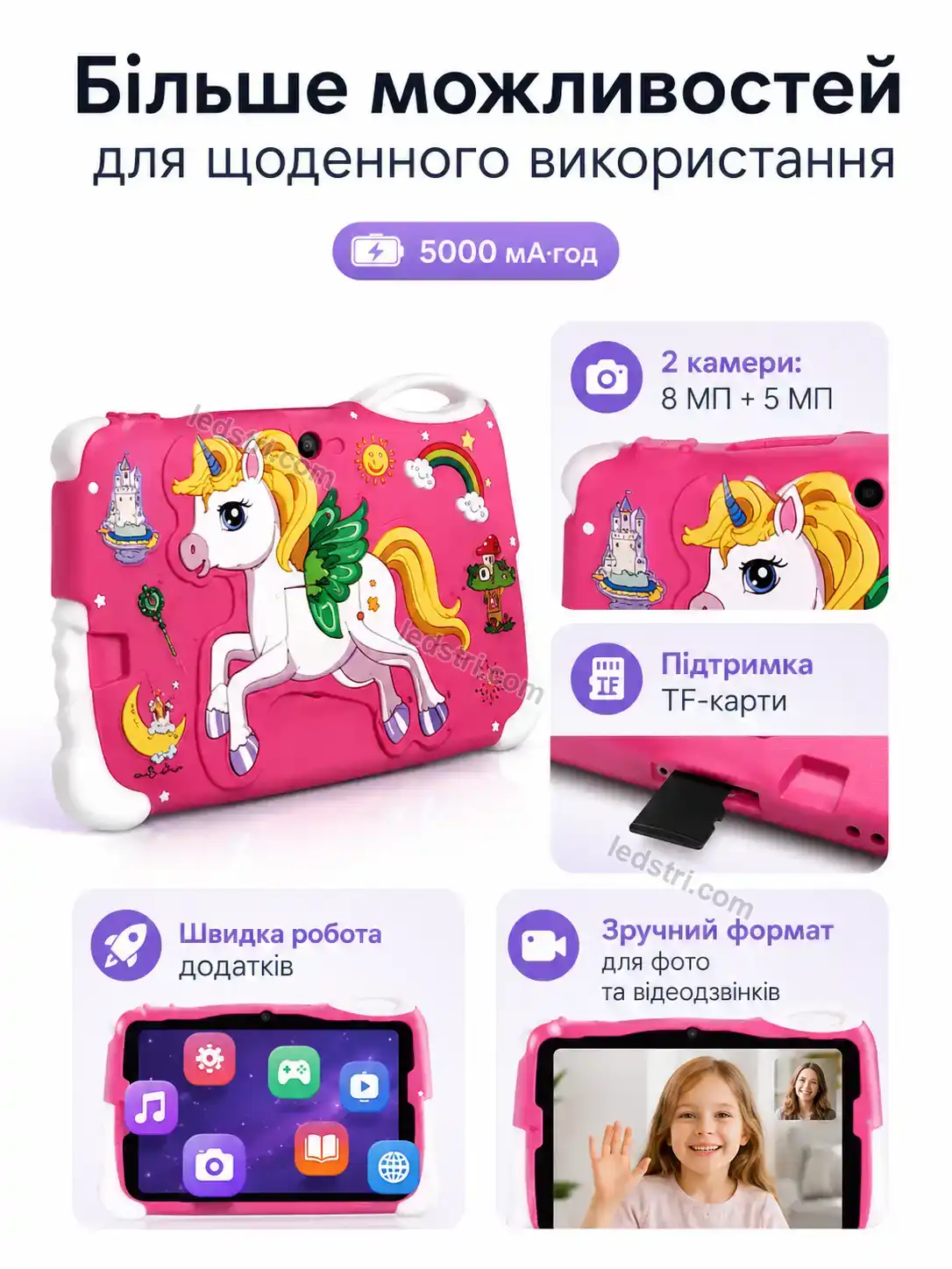 ✨ Дитячий планшет з єдинорогом, на , 7 Lumo Wave Calm - фото