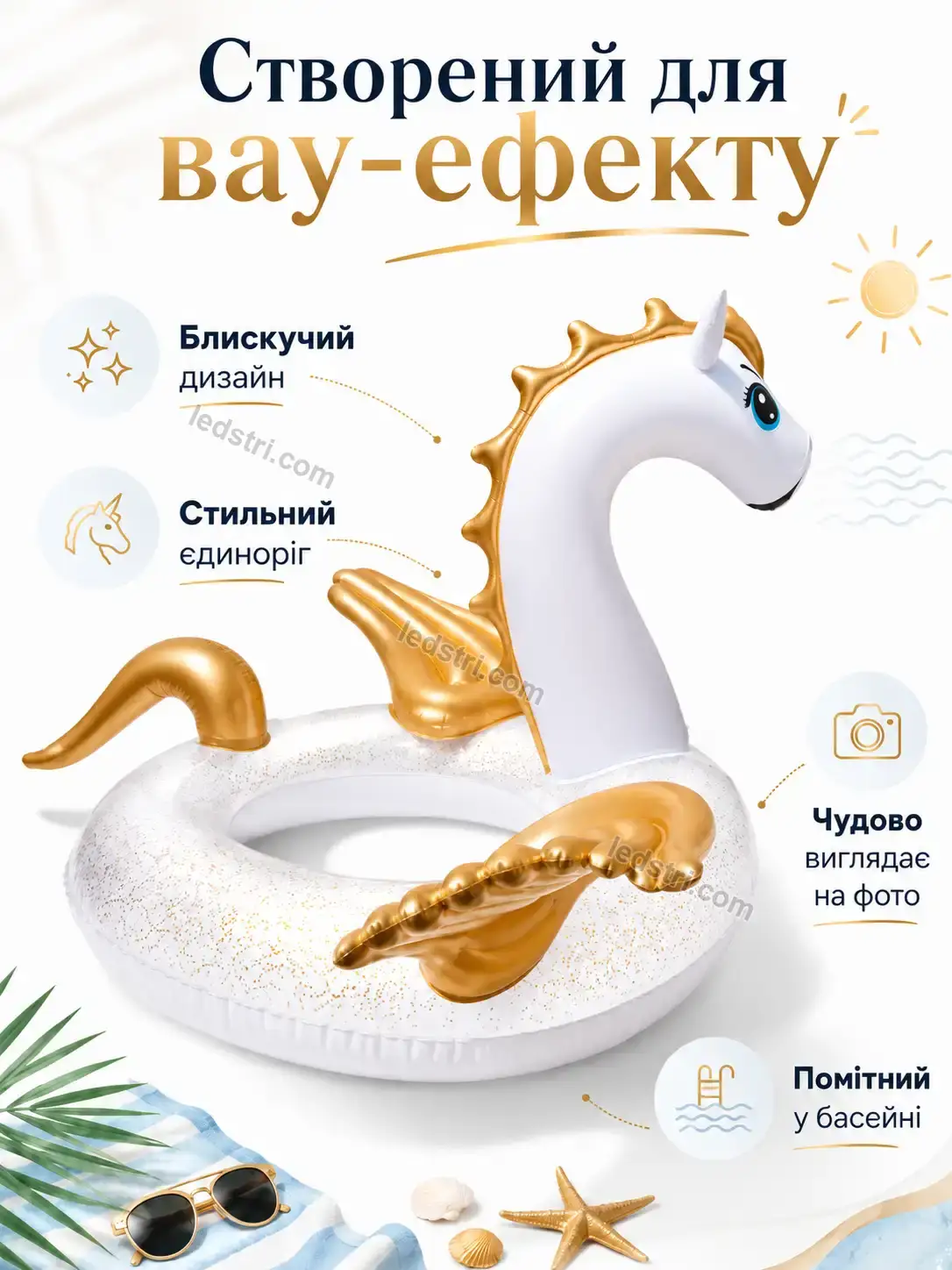 ✨ Надувний круг єдиноріг для басейну Vento Plus Bright - фото