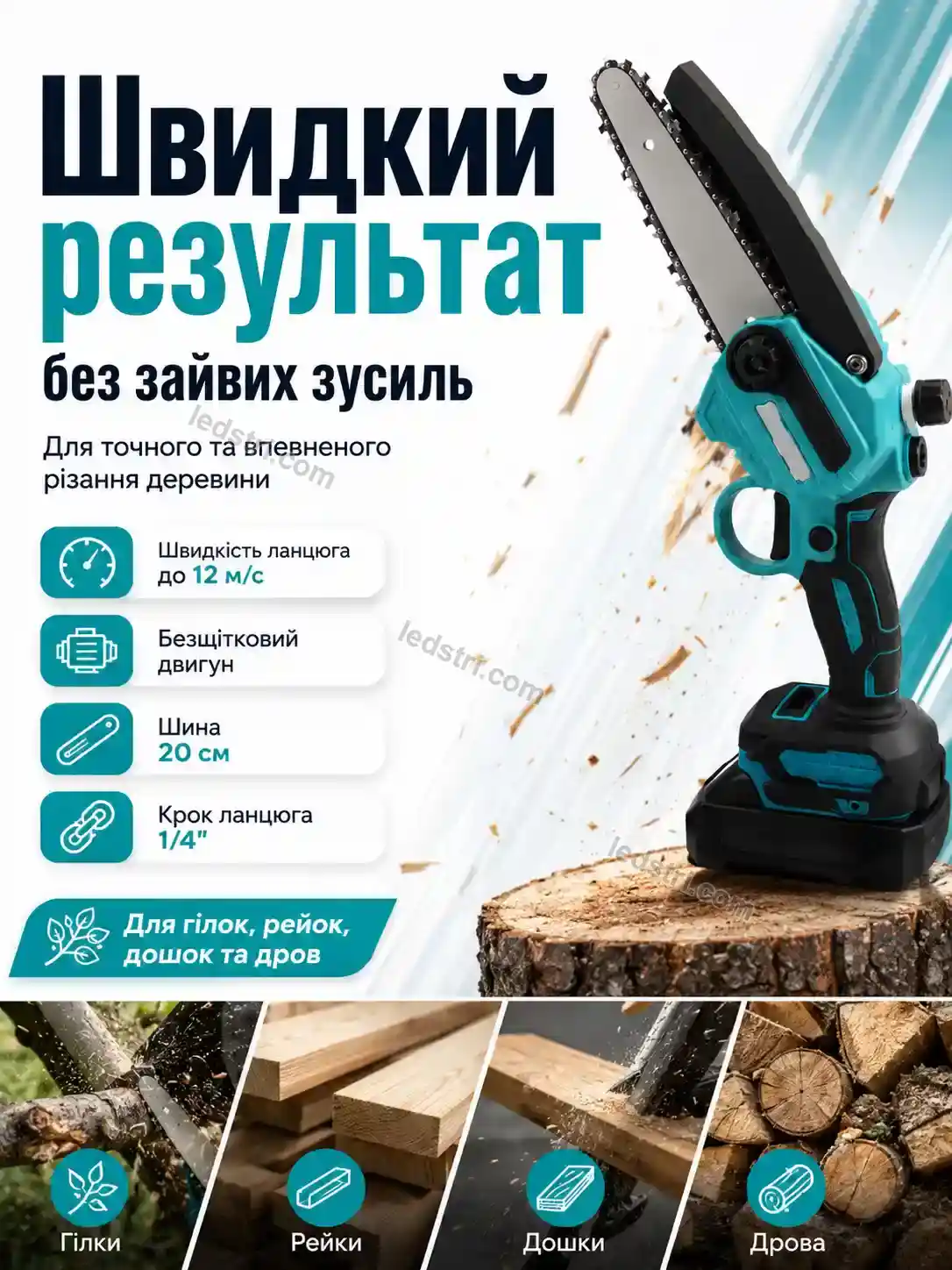 🔋 Акумуляторна міні пила , 2 акумулятори, 8 Rondo Mini Calm - використання