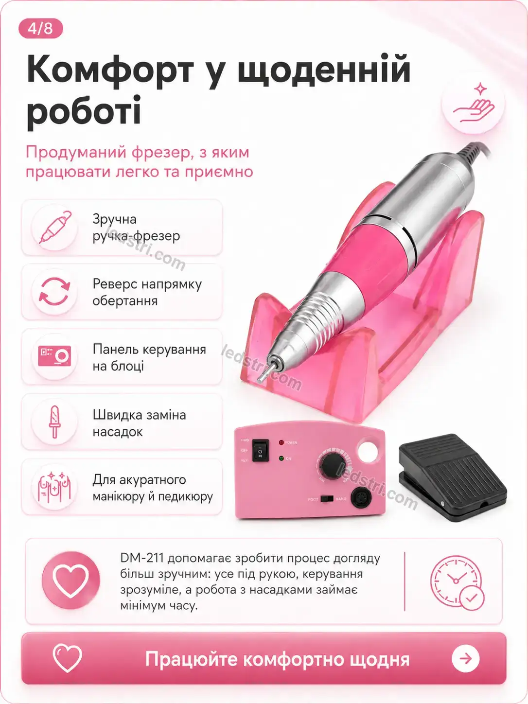 ✨ Фрезер для манікюру Milo Wave Urban - використання