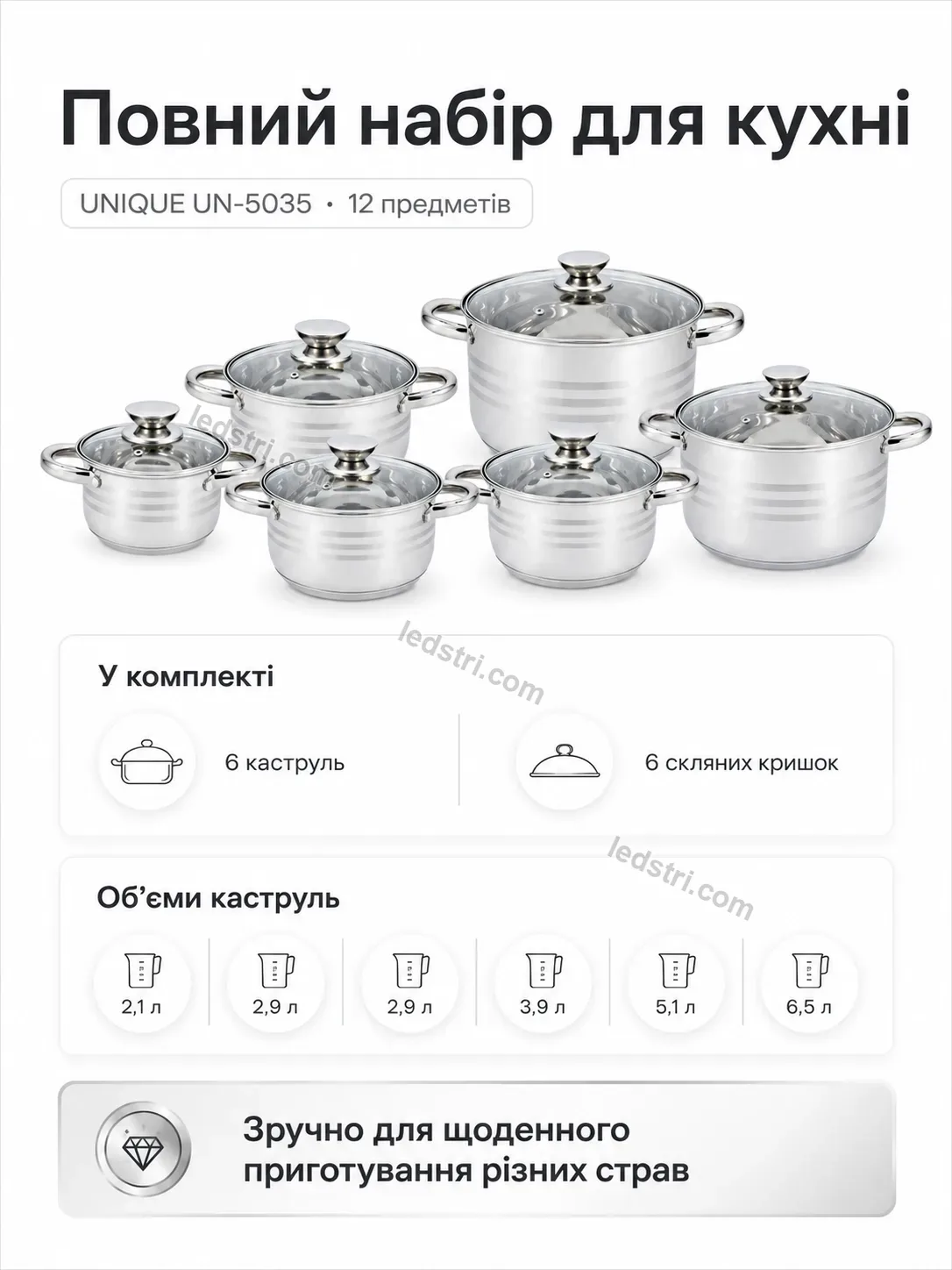🍲 Набір каструль Lumo Lite Bright