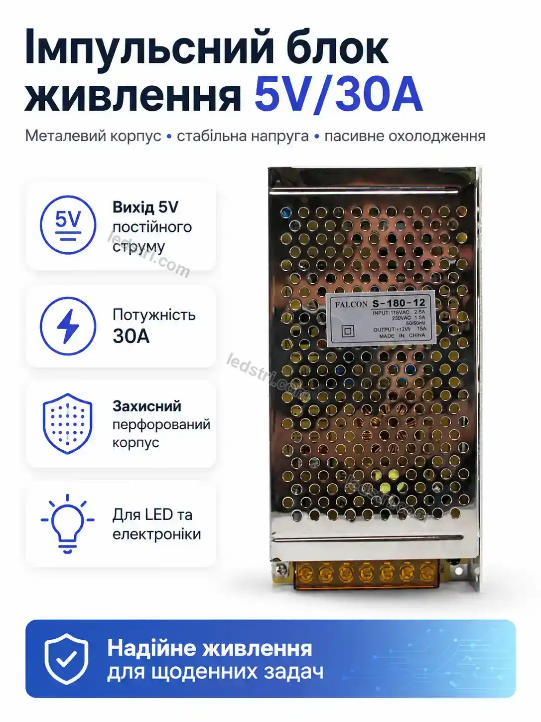 ✨ Імпульсний блок живлення метал Brisk Care Urban