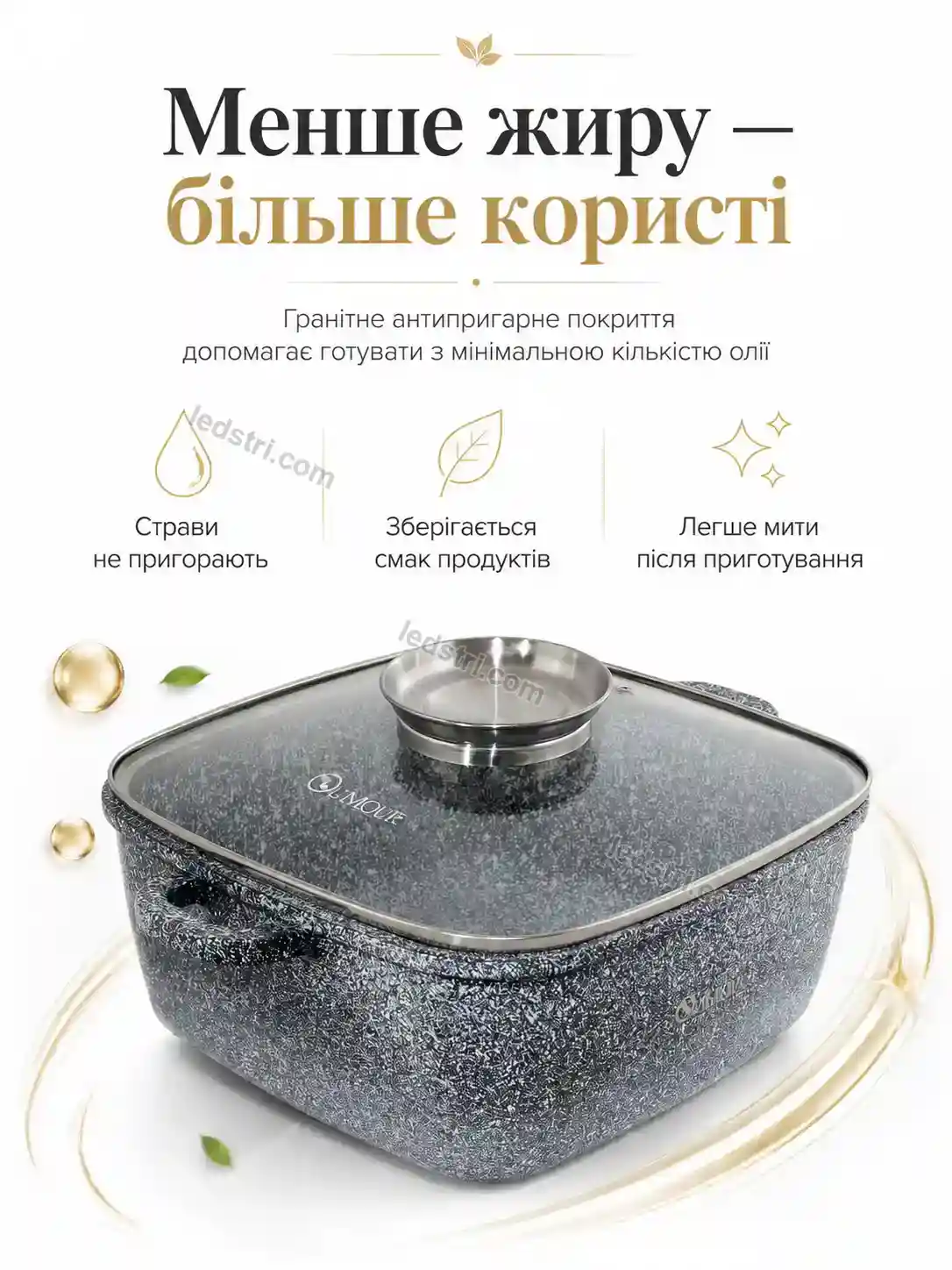 ✨ Котел квадртанний кришкою Rondo Plus Urban - деталі
