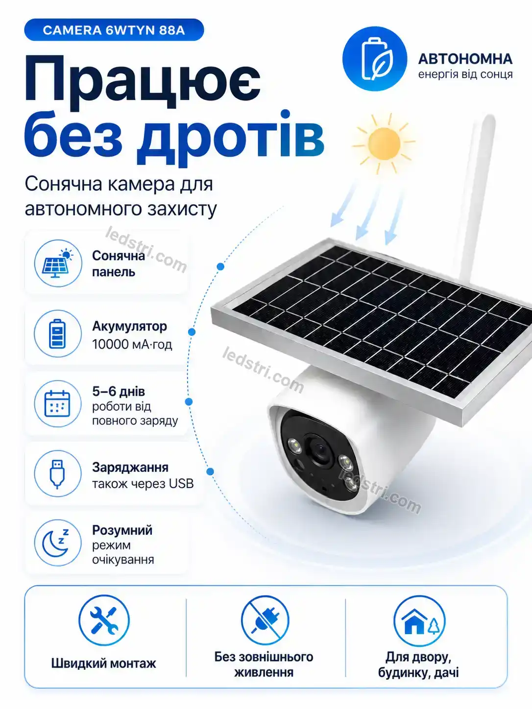 📷 Камера відеоспостереження сонячна Pulse Mini Calm