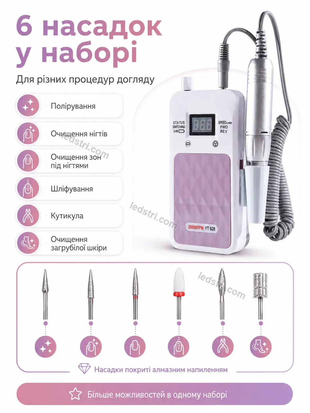 ✨ Фрезер для манікюру Nordi Mini Soft - деталі
