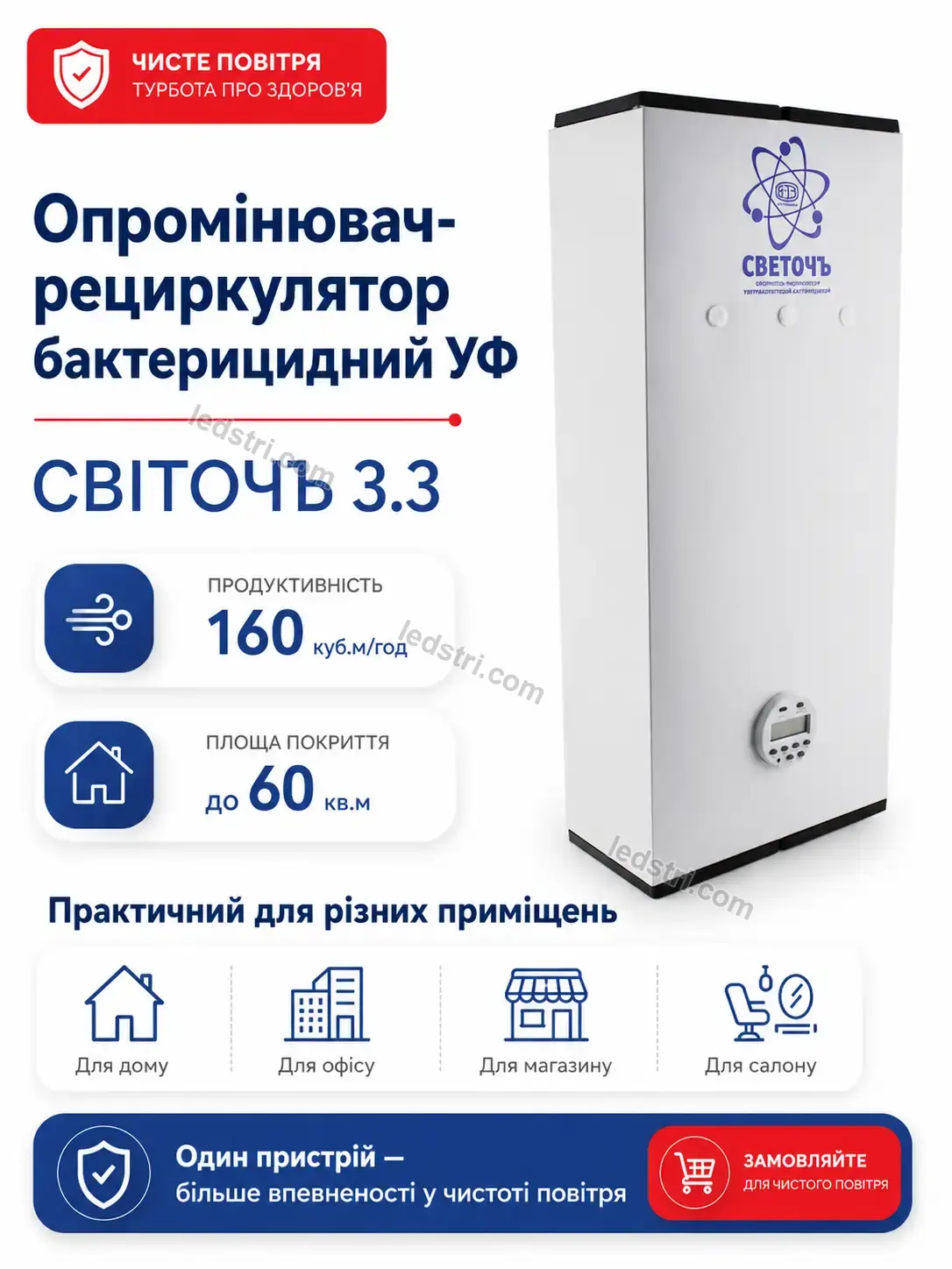 🌬️ Опромінювач рециркулятор бактерицидний уф Spark Lite Calm - використання