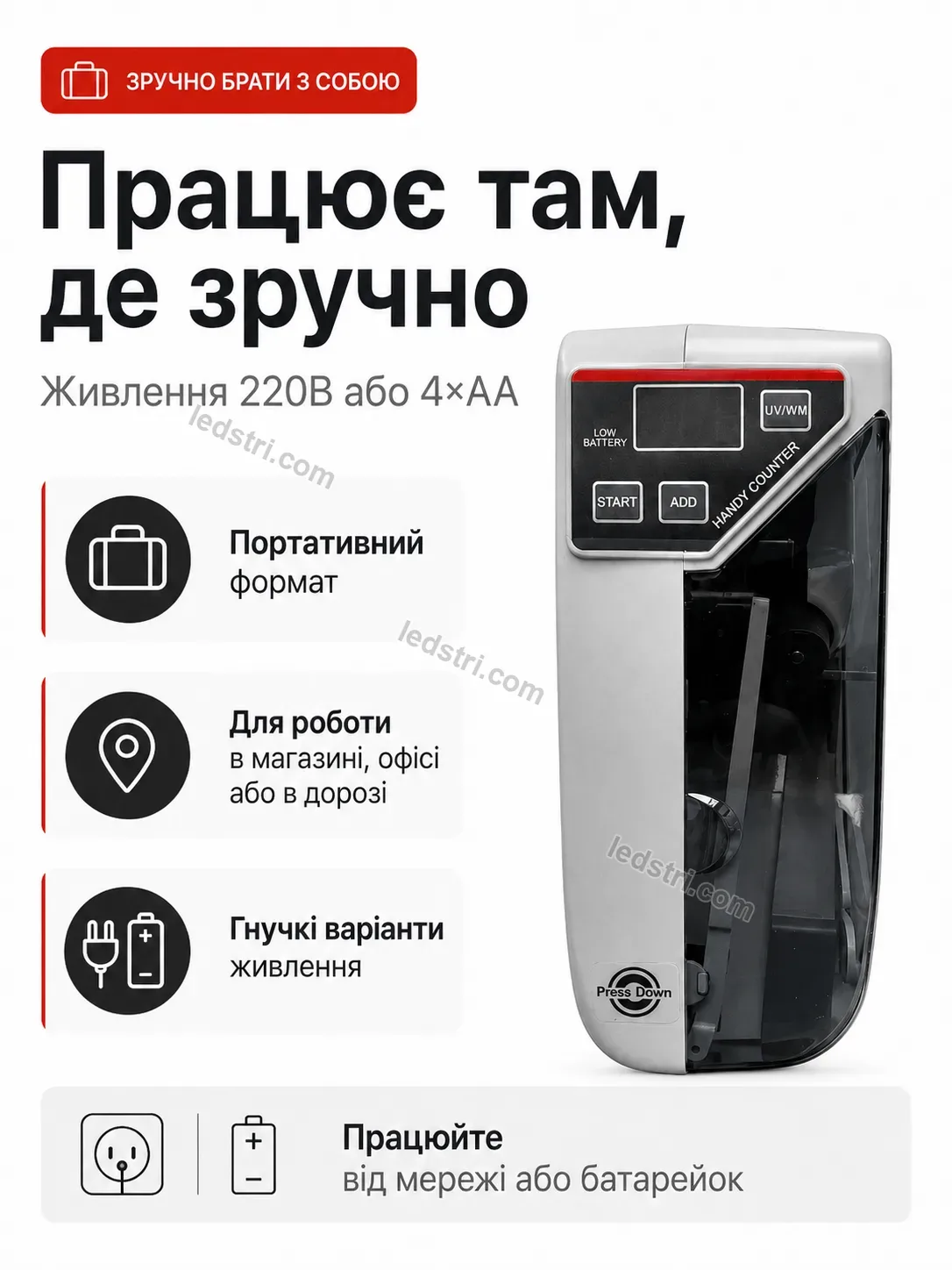 💵 Рахункова машинка Vento Mini Bright - використання