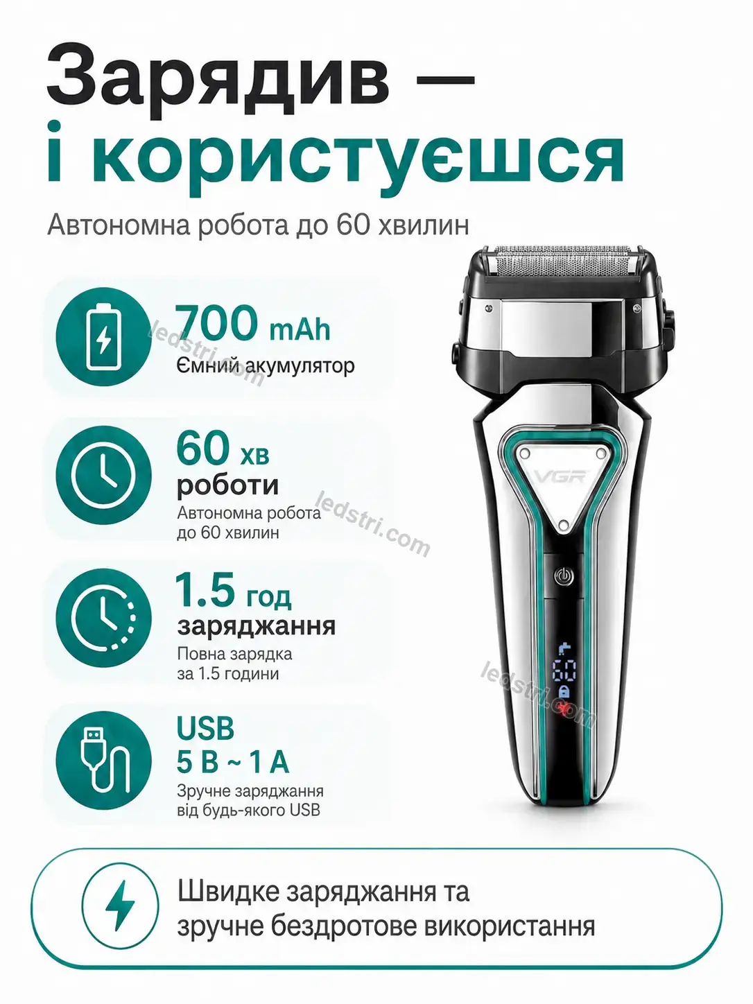 ✨ Електробритва Terra Home Kind - використання