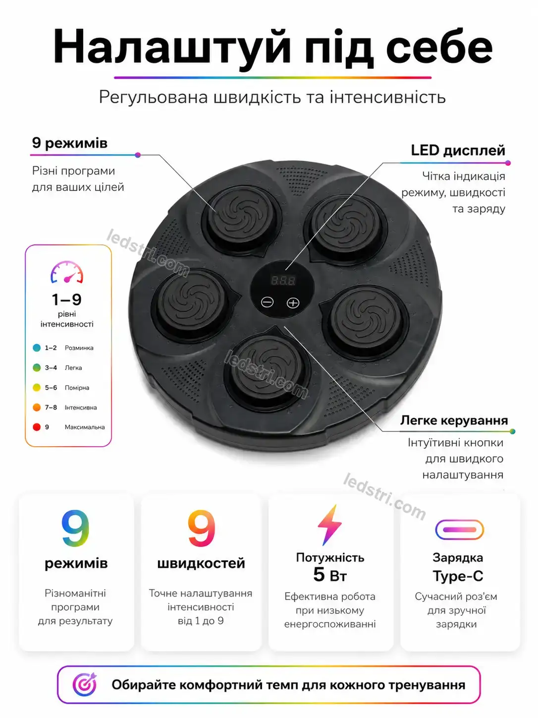 ✨ Музичний боксерський тренажер Faino Mini Urban - деталі