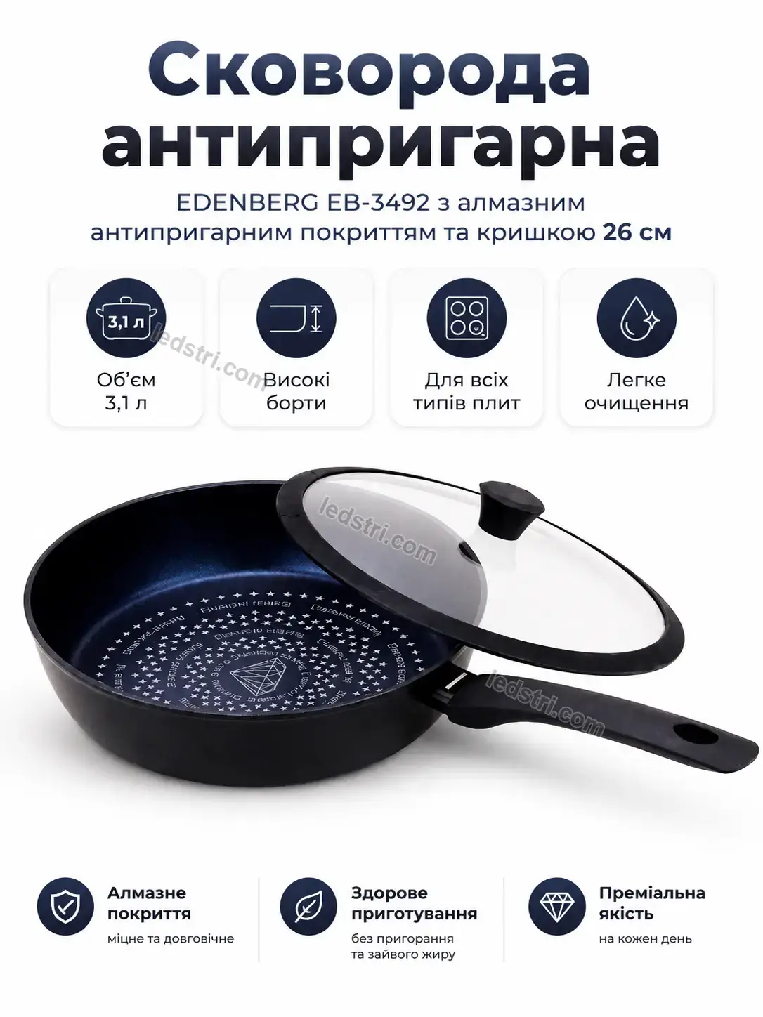 ✨ Сковорода антипригарна Terra Care Soft