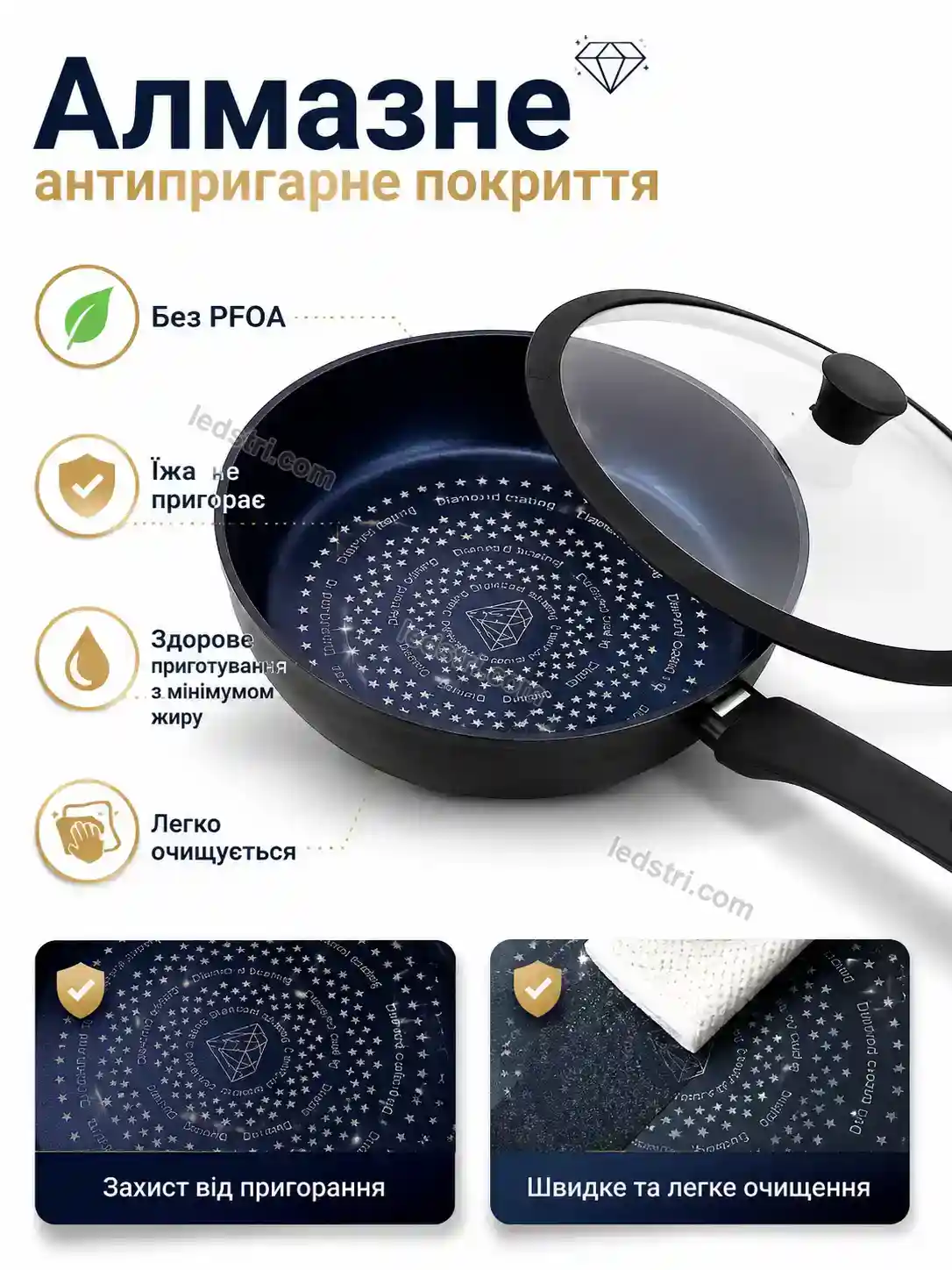 ✨ Сковорода антипригарна Terra Care Soft - деталі
