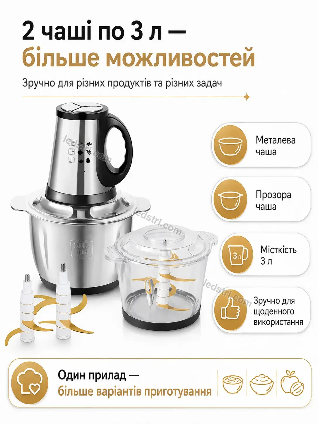 ✨ Подрібнювач із чашами на Spark Mini Soft