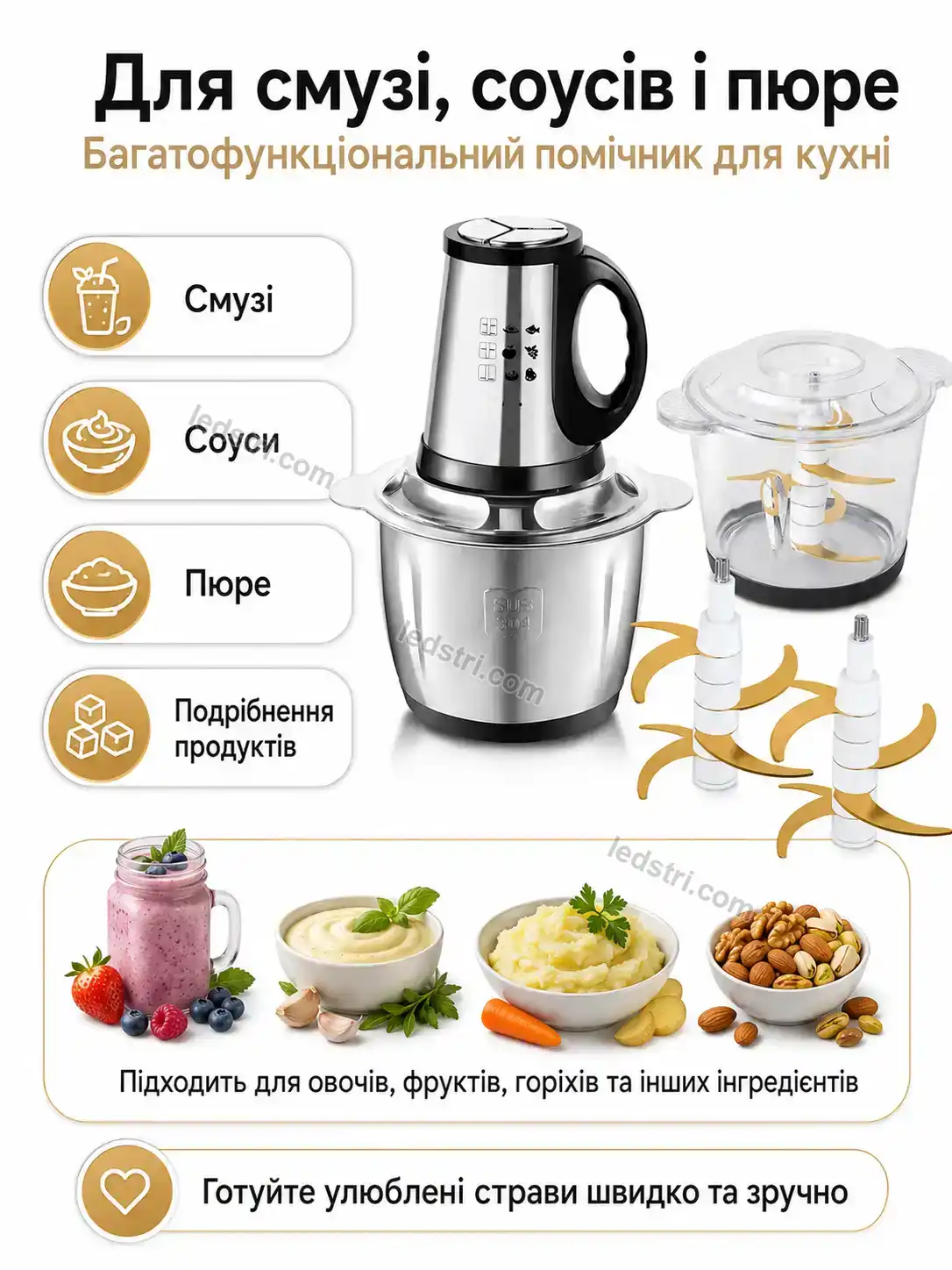 ✨ Подрібнювач із чашами на Spark Mini Soft - деталі