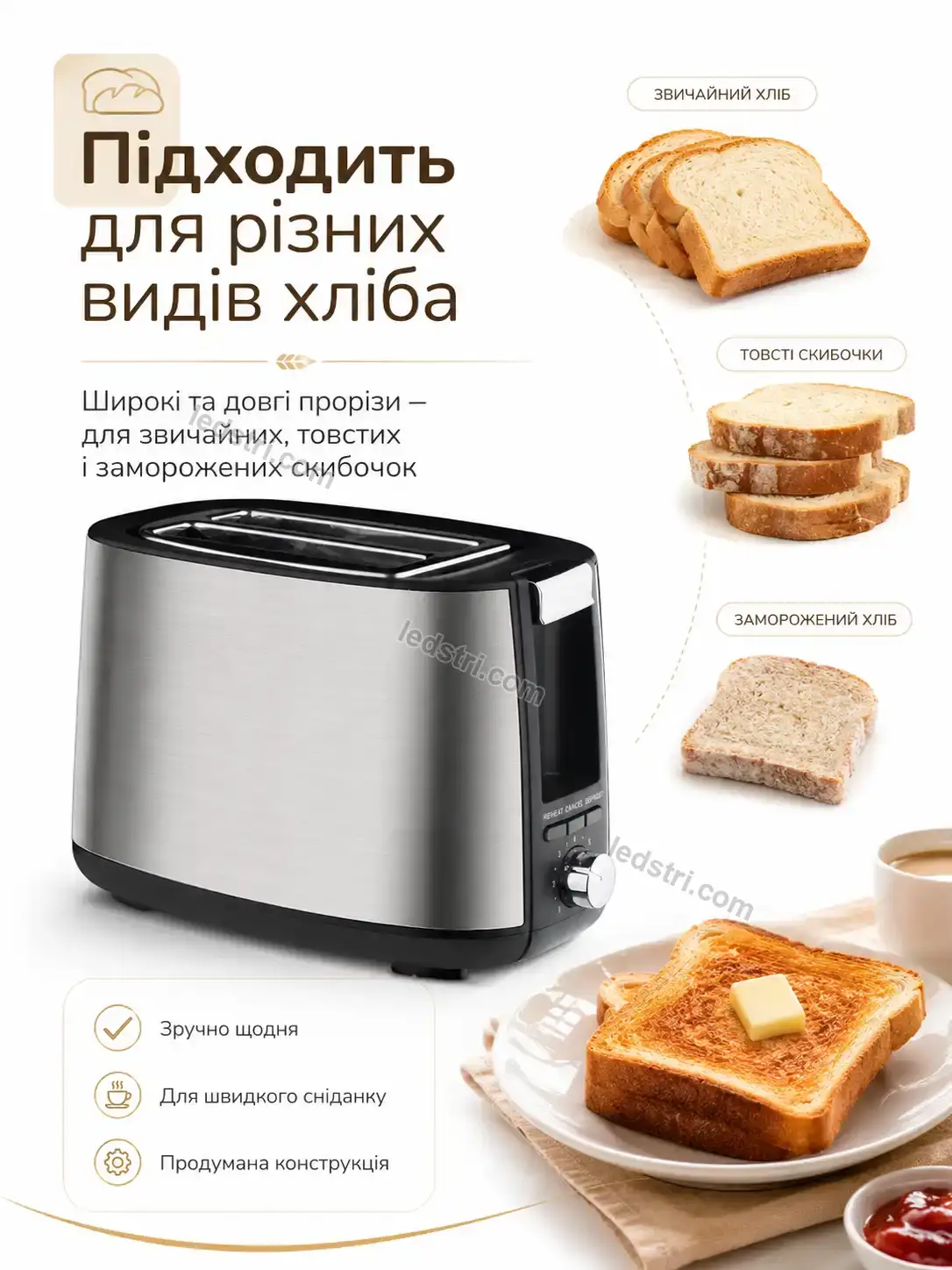 ✨ Тостер Brisk Home Urban - деталі