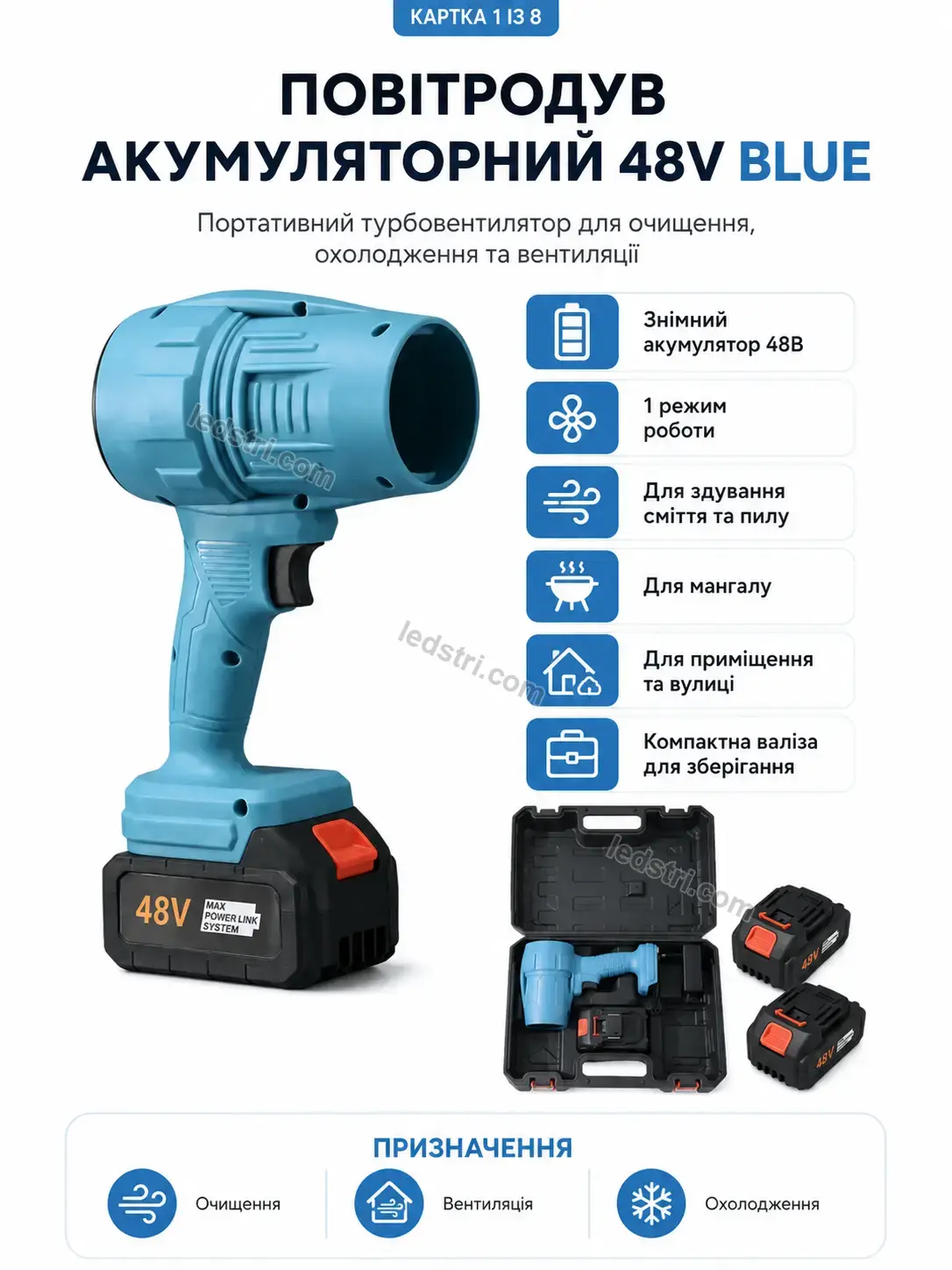 🔋 Повітродув акумуляторний Pulse Plus Kind