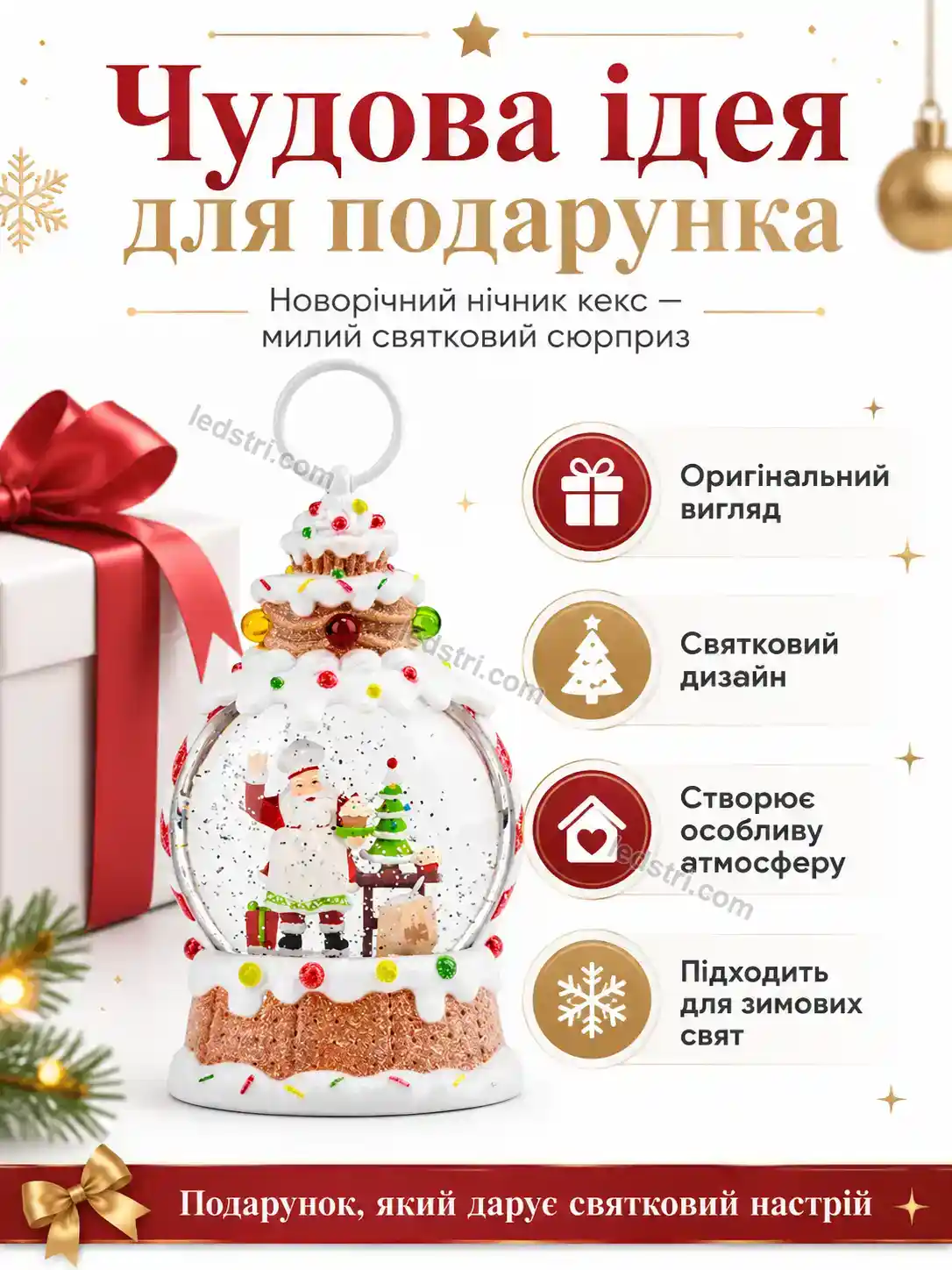 ✨ Новорічний нічник кекс Faino Fresh Soft - деталі