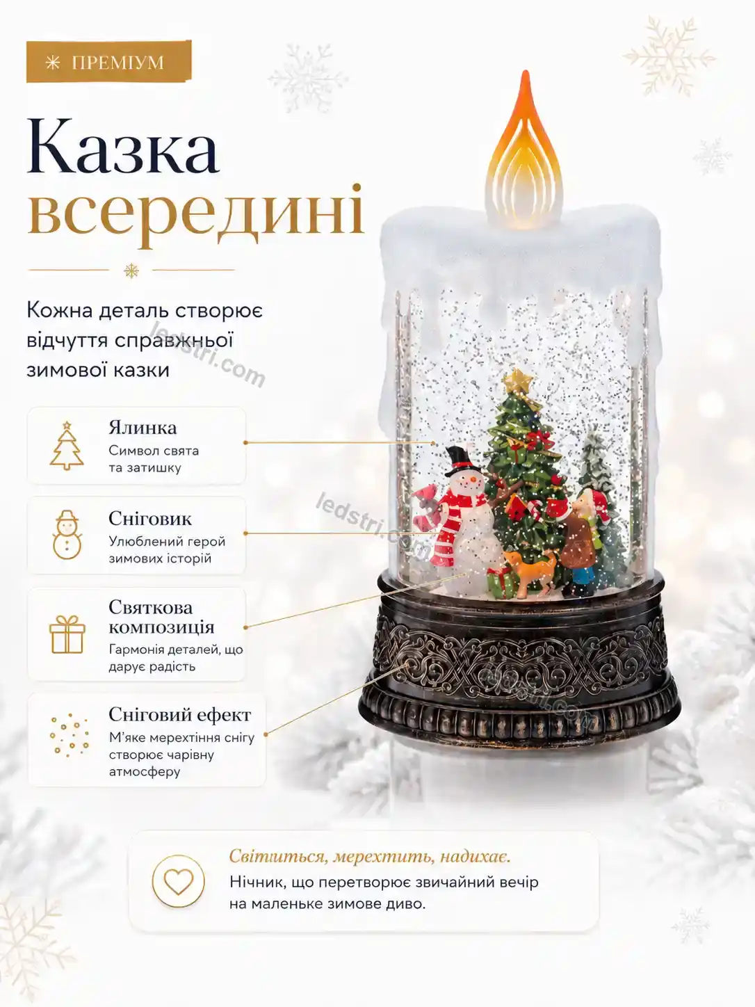 ✨ Новорічний нічник свічка Vento Care Soft - використання