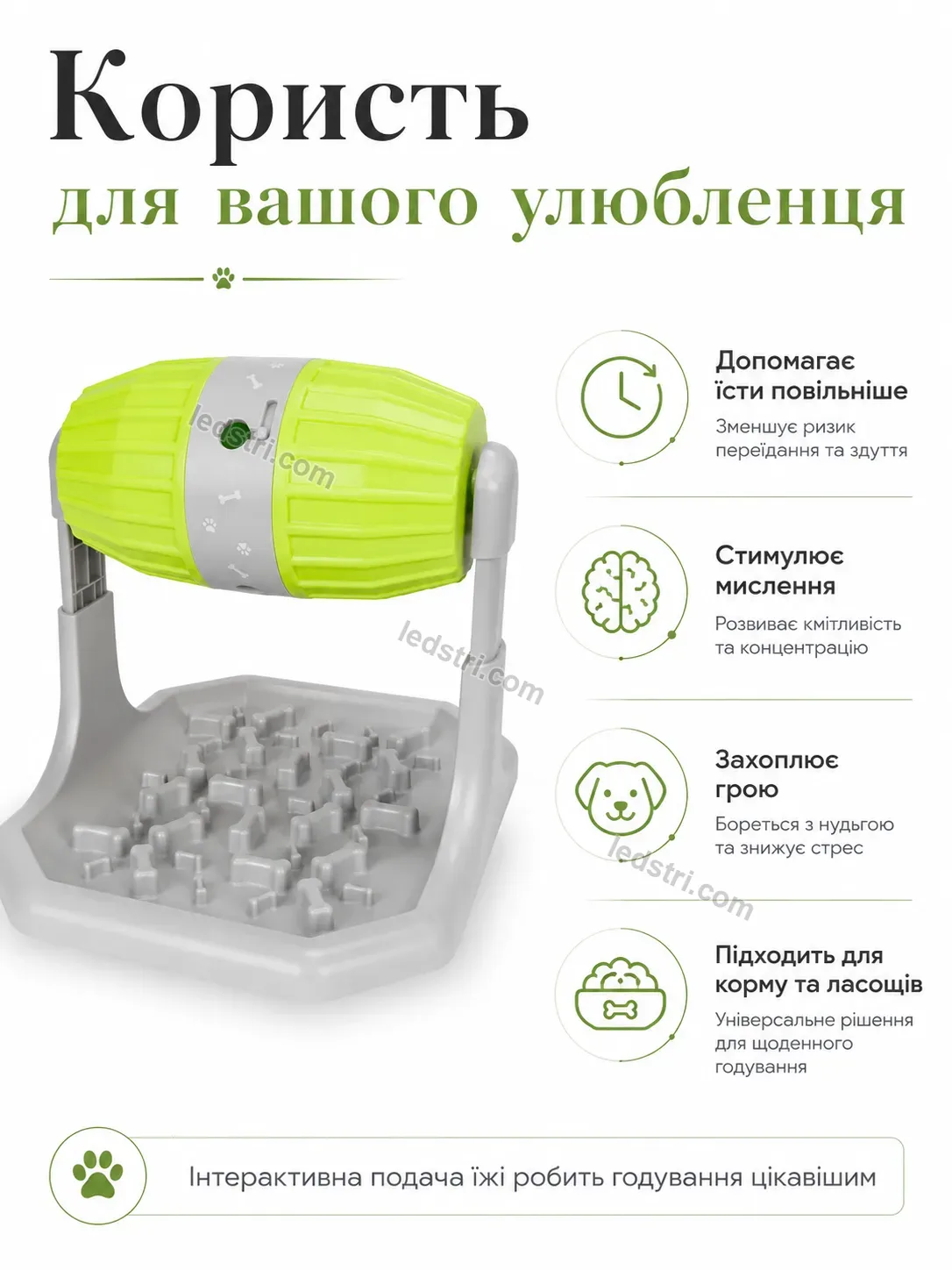 ✨ Інтерактивна годівниця для собак Brisk Lite Daily - деталі