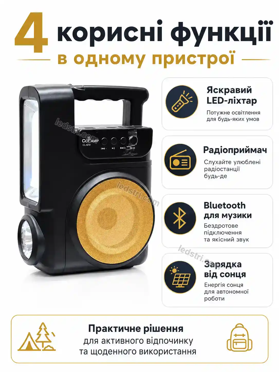 ✨ Портативна сонячна станція радіо Lumo Lite Daily