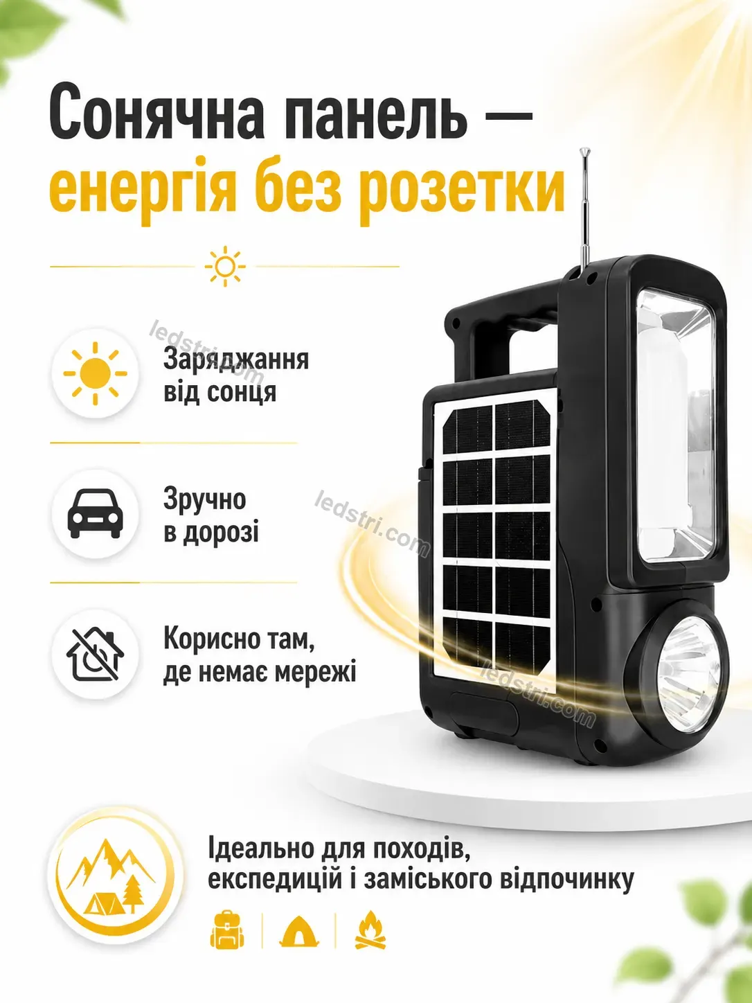 ✨ Портативна сонячна станція радіо Lumo Lite Daily - використання