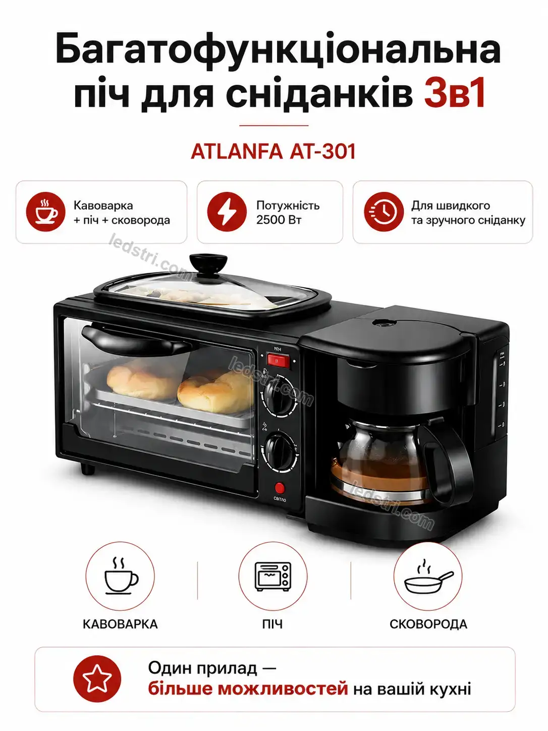 ✨ Багатофункціональна піч для сніданків Pulse Fresh Soft