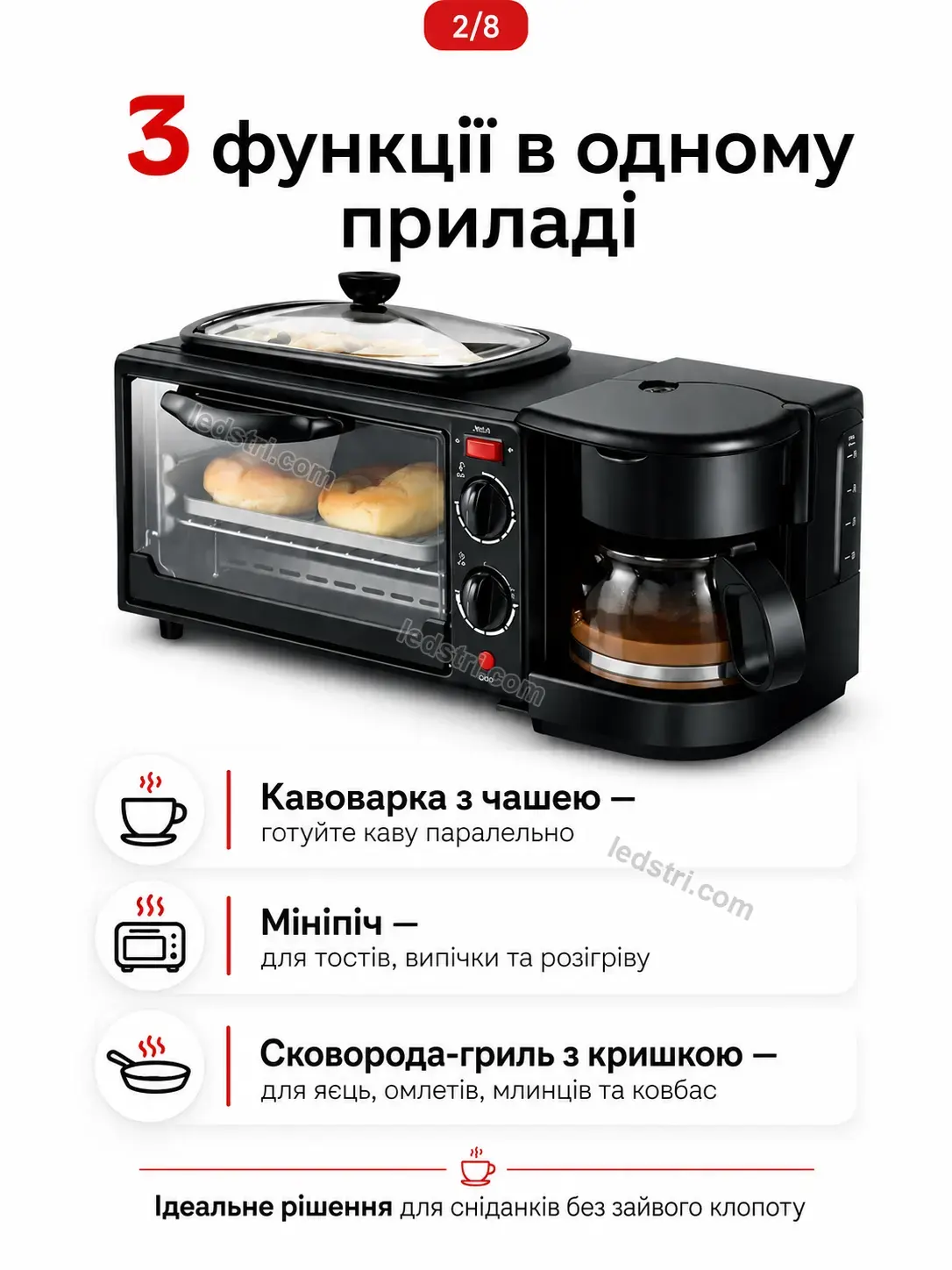 ✨ Багатофункціональна піч для сніданків Pulse Fresh Soft