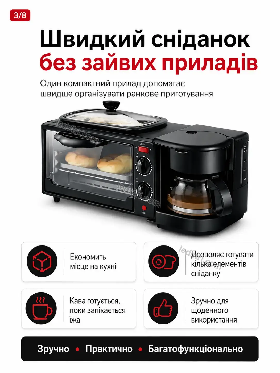 ✨ Багатофункціональна піч для сніданків Pulse Fresh Soft - деталі