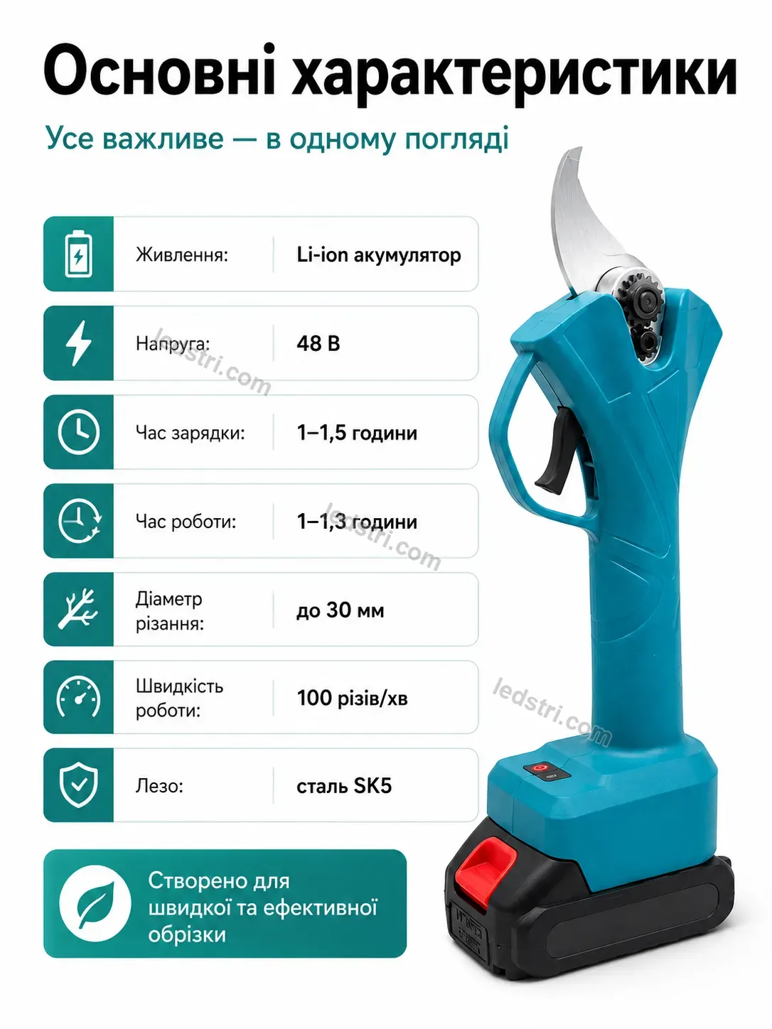 🔋 Секатор акумуляторний Lumo Fresh Soft - використання